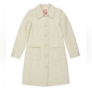 Old Navy Cream & Gold Textured Trench Coat. Size Medium. Great Condition.